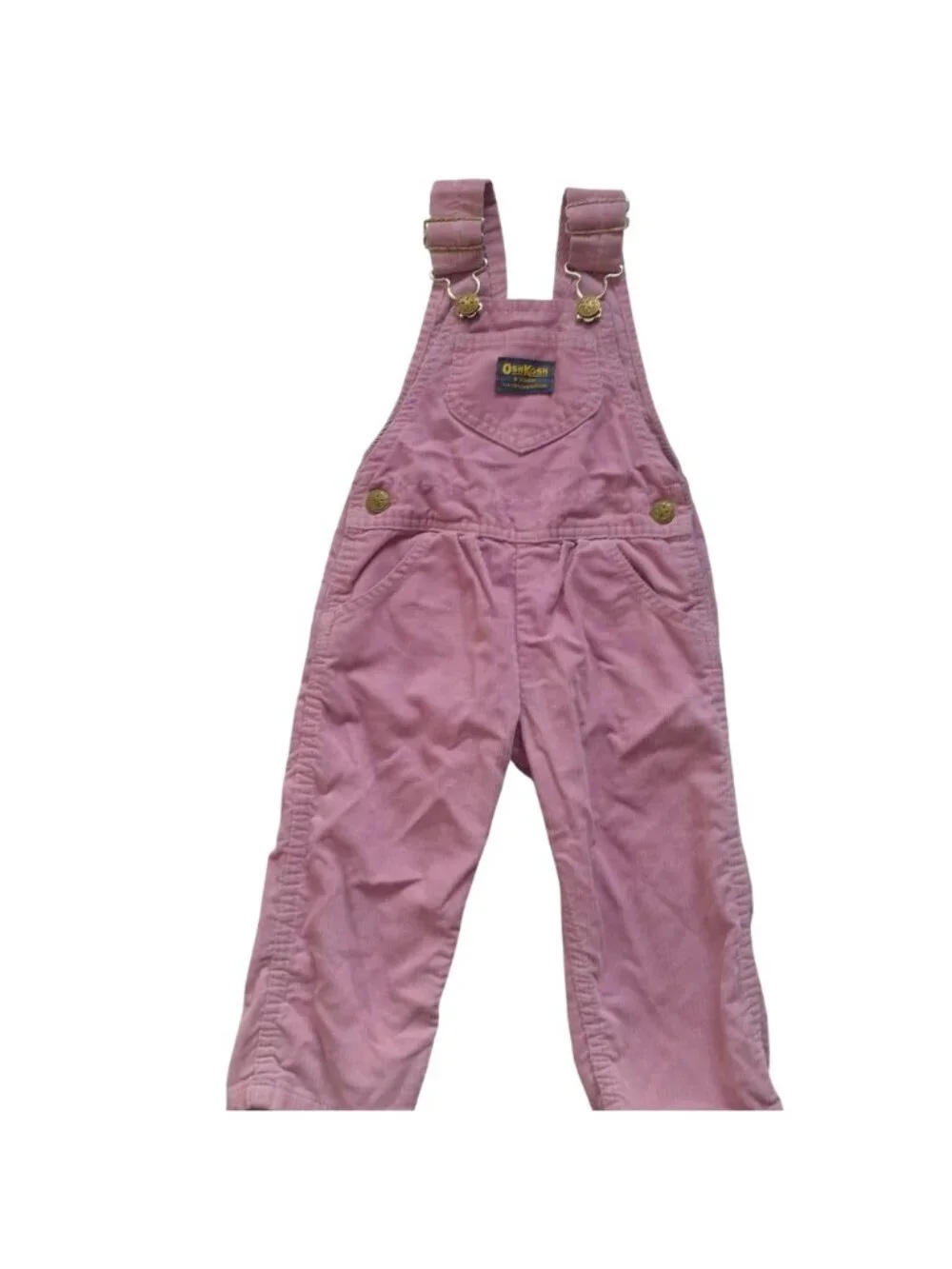 OshKosh B'Gosh Girls Overalls 2T Set of 2 Floral Purple Heavy Duty Play Coverall